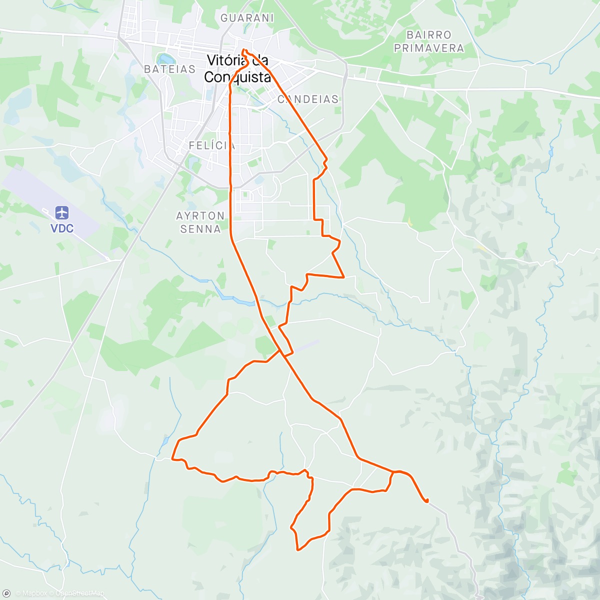 Map of the activity, Sábado Tem 🚴‍♀️🐆!