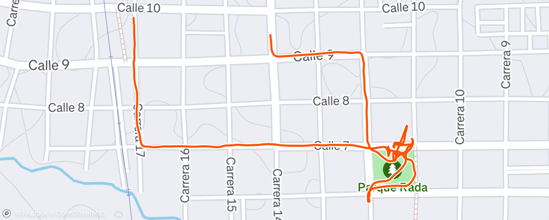 Map of the activity, Caminata por la mañana