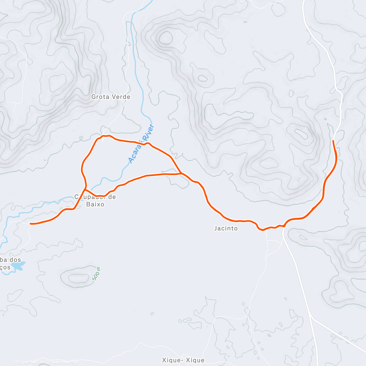 Map of the activity, 21 km ........  O sol nasce para todos, mas é você quem decide como aproveitar sua luz