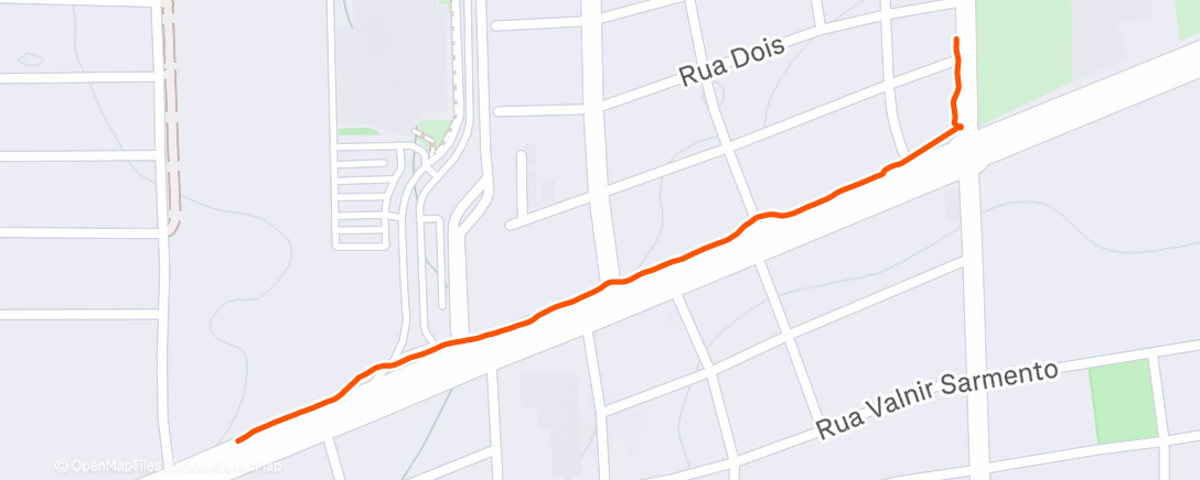 Map of the activity, Evening Run