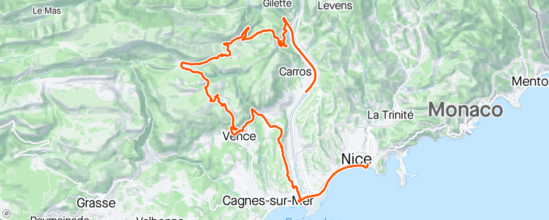 「Sortie avec le Café du Cycliste ☕️😎」活動的地圖