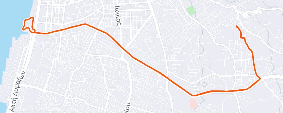 Map of the activity, Morning Run