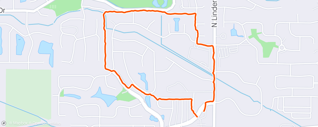 Map of the activity, Easy walk