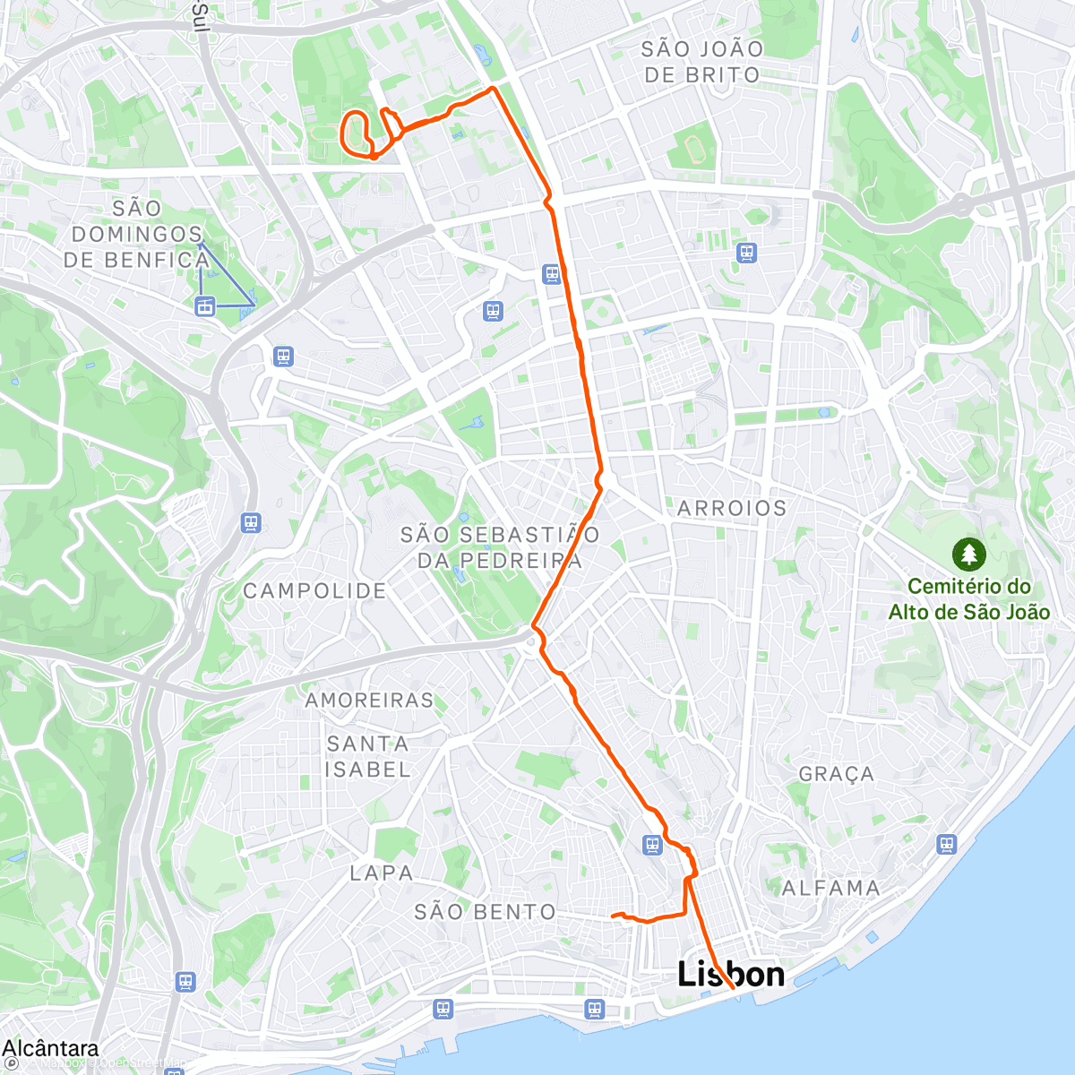 Map of the activity, Morning Run