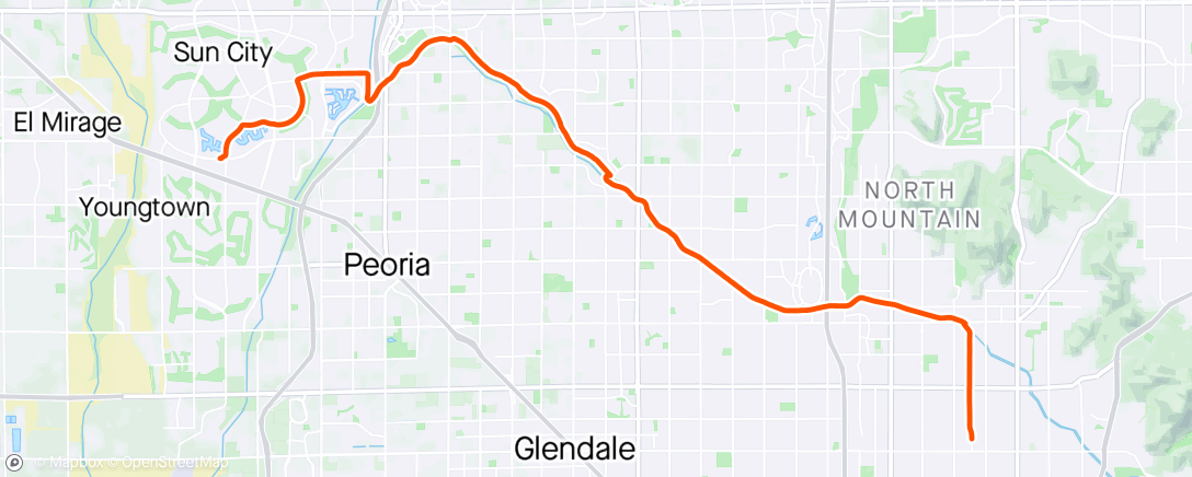 Map of the activity, commute