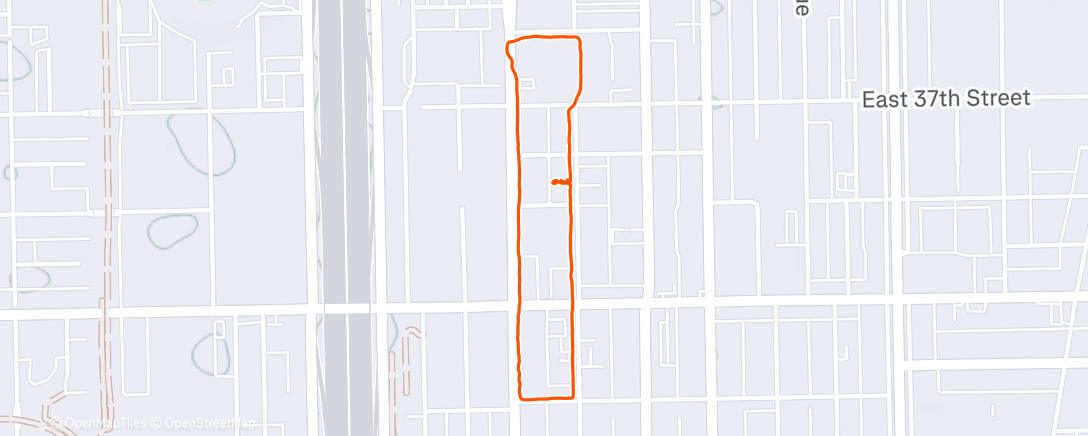 Map of the activity, Afternoon Run