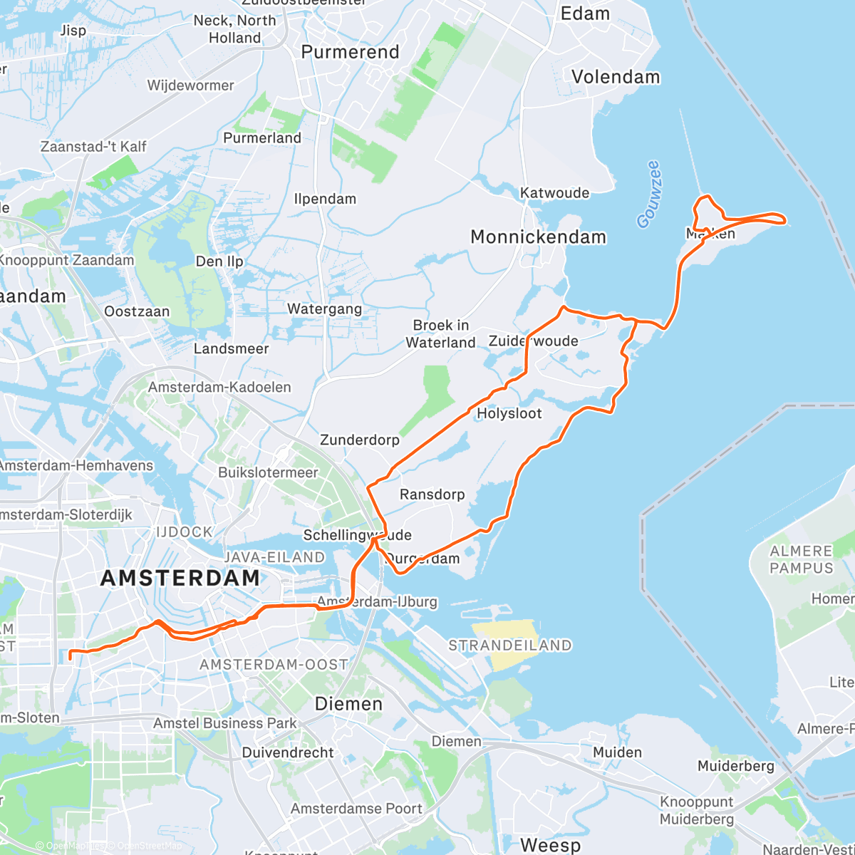 Map of the activity, Naar Marken