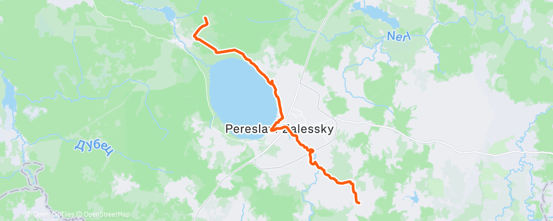 Map of the activity, Трейлраннинг (день)