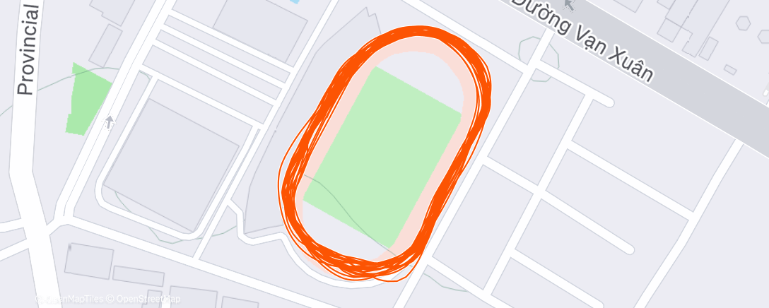 Map of the activity, Afternoon Run