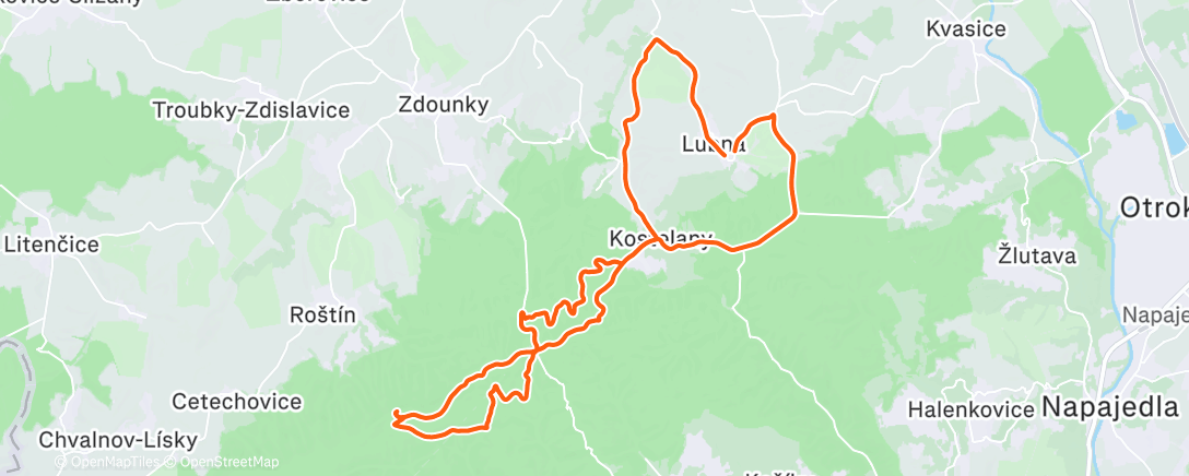 Карта физической активности (Lunch Mountain Bike Ride)