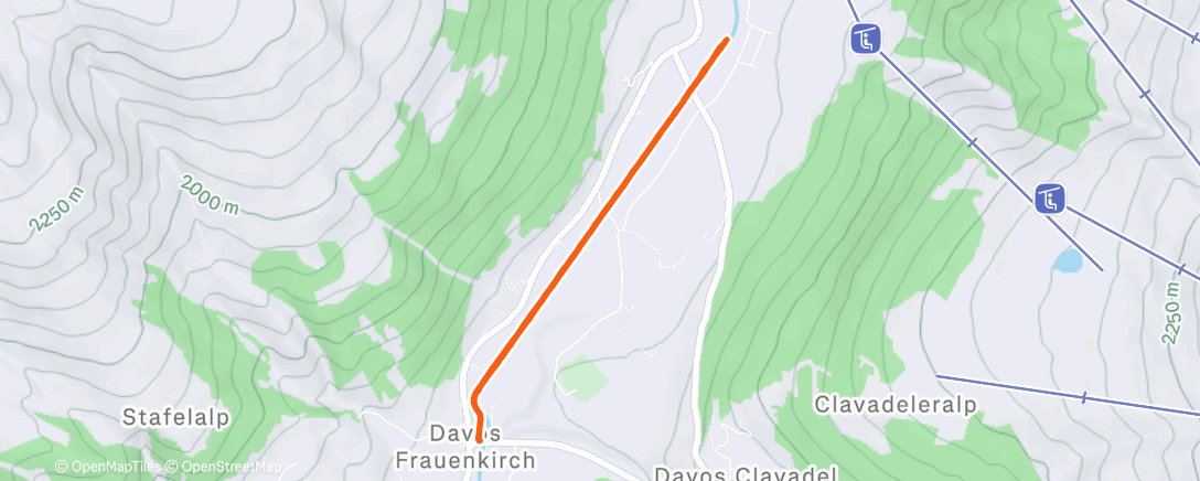 Map of the activity, Evening Run