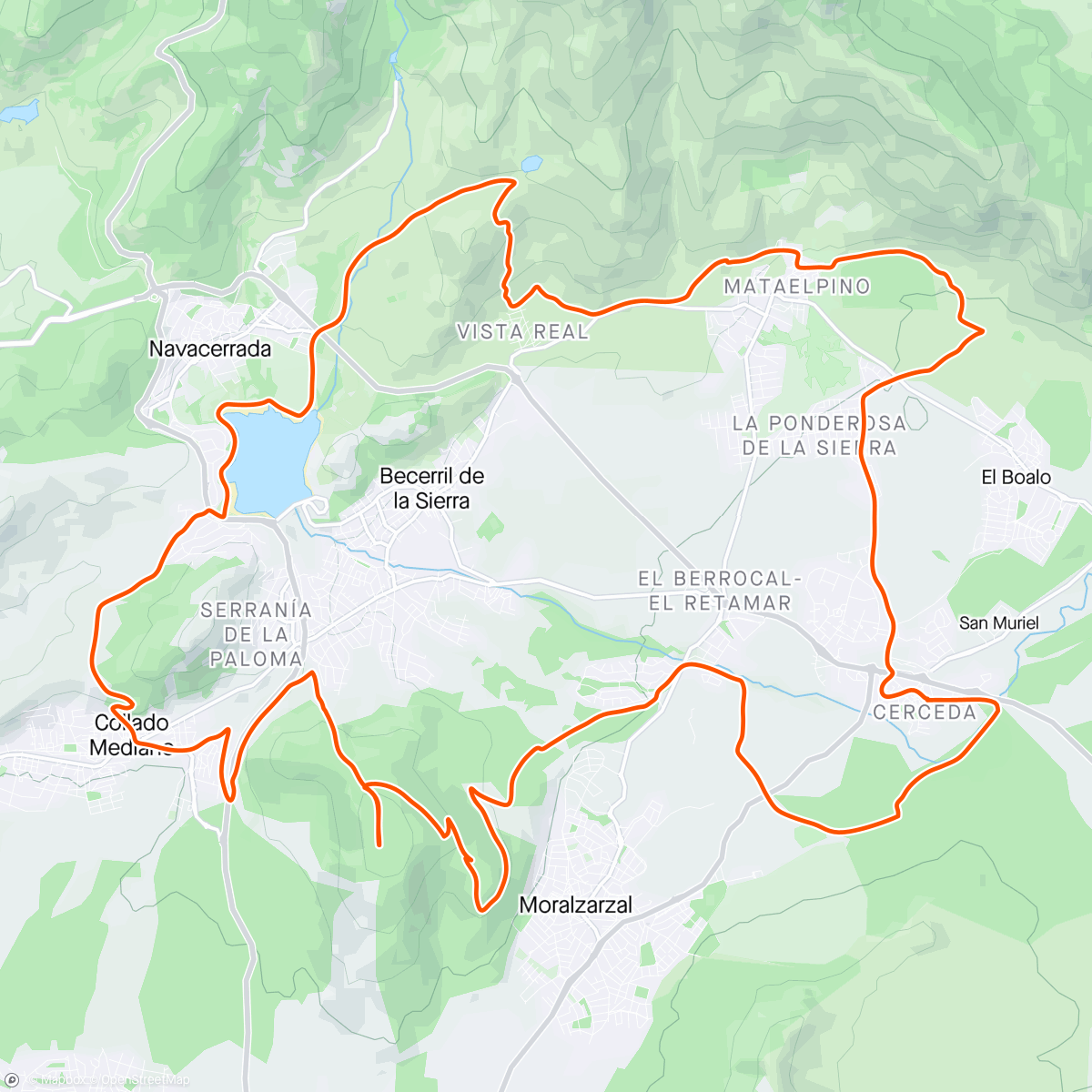 Map of the activity, 36-2024 Ruta desde Cerceda con V.R.