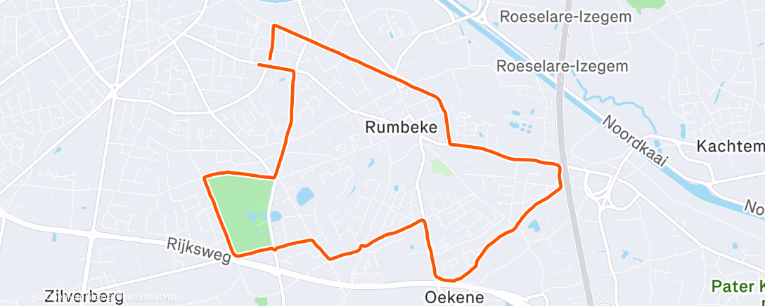 Map of the activity, Namiddagloop