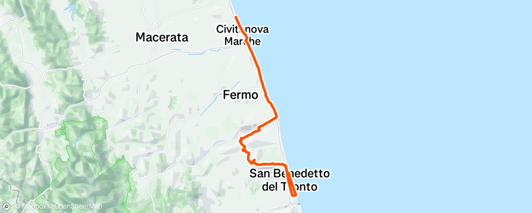 Map of the activity, Tirreno Adriatico st7