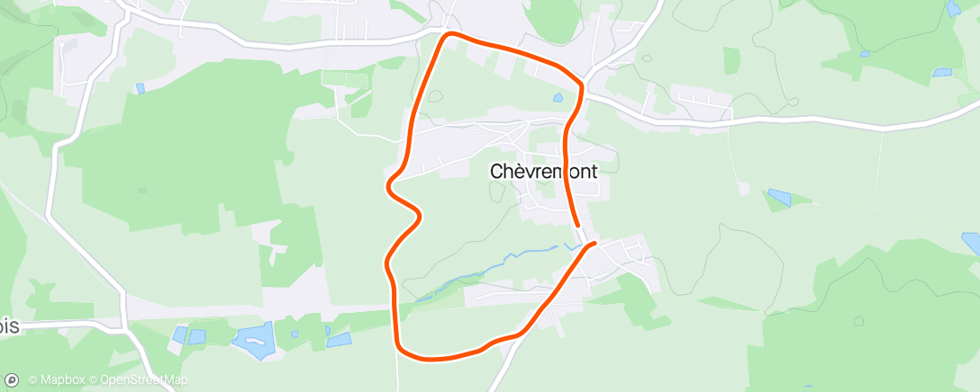 Map of the activity, Lunch Run - enchaînement vélo cap