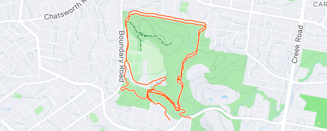 Map of the activity, Morning Run