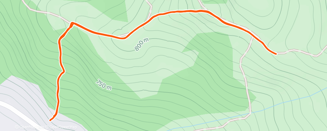 Map of the activity, Afternoon Hike