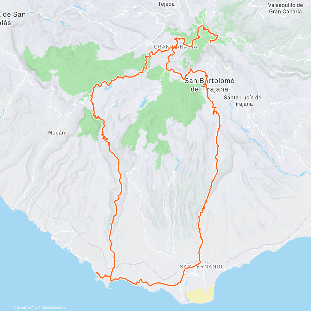 Map of the activity, Pico de las Nieves 😶‍🌫️