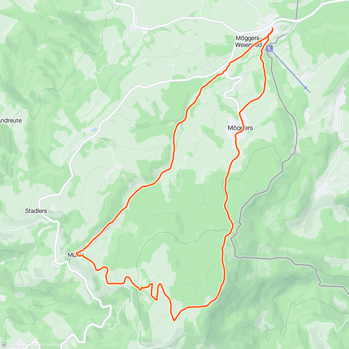 Karte der Aktivität „Hochberg hike 😊”