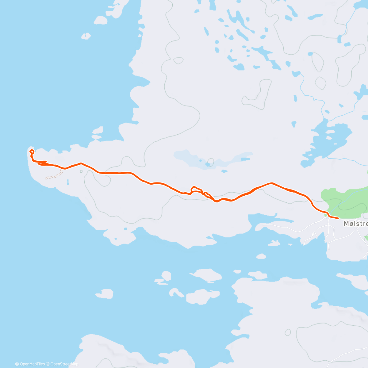 Map of the activity, Tur til Ryvarden