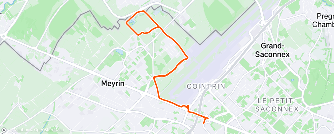 Map of the activity, Lunch Run