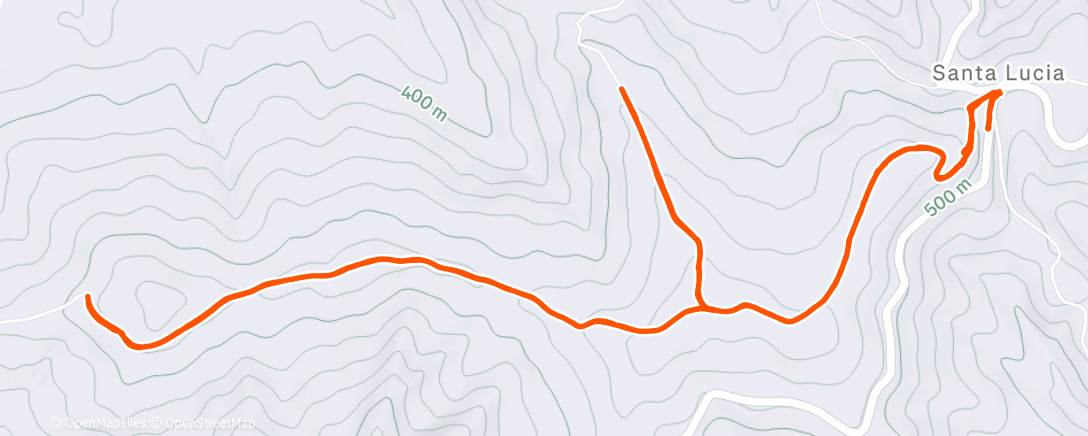 Map of the activity, Sessione di trail running mattutina