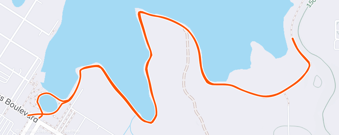 Map of the activity, Afternoon Run