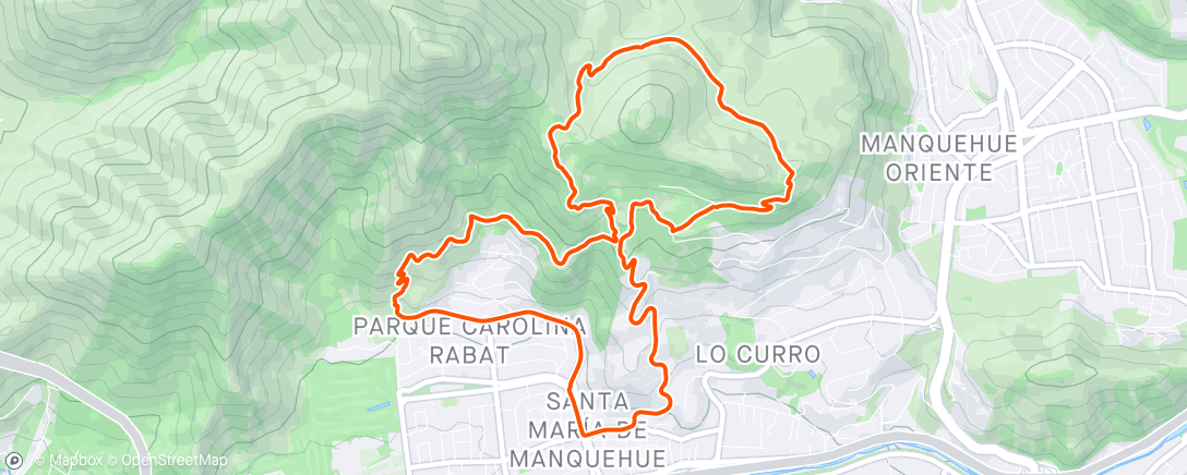 Map of the activity, Manquehue Clásico