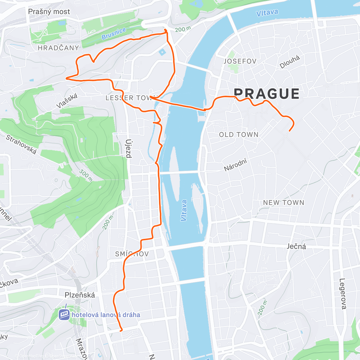 Map of the activity, Vánoční Praha