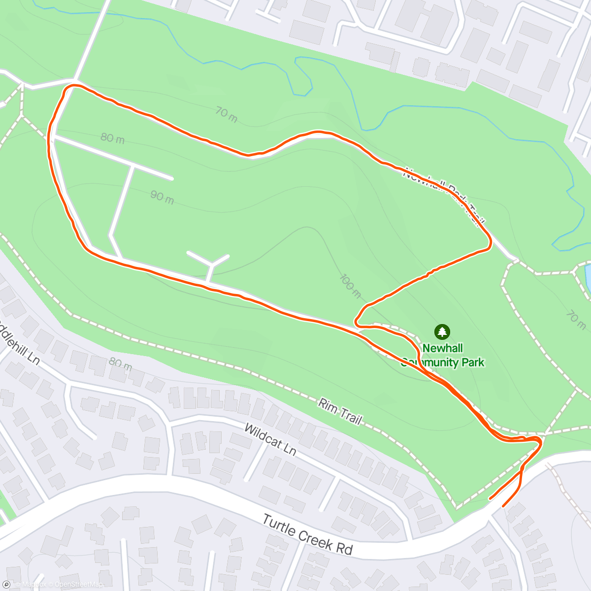 Map of the activity, Sunny stroll