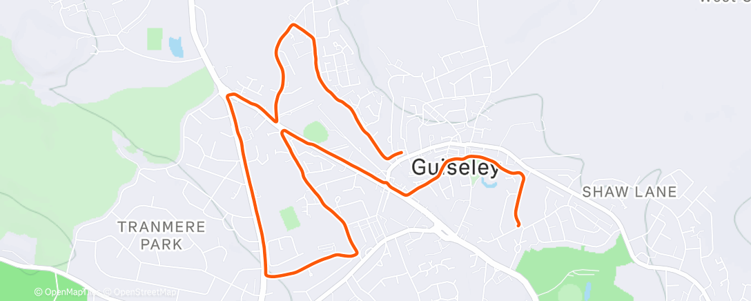 Map of the activity, Evening Run