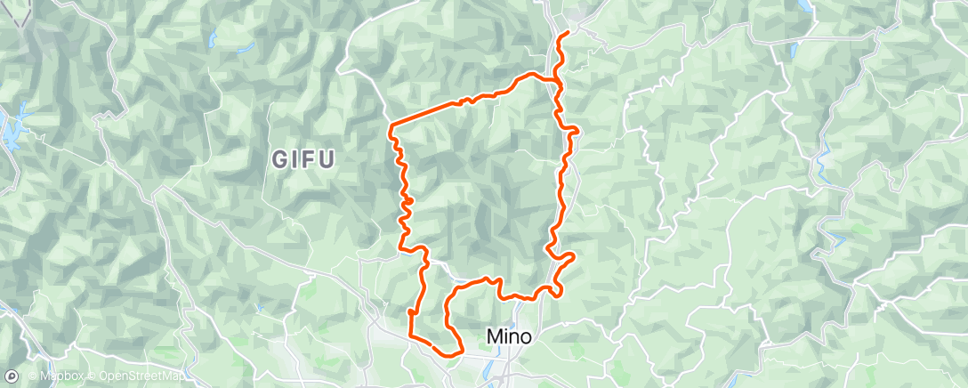 Map of the activity, 郡上八幡ライド