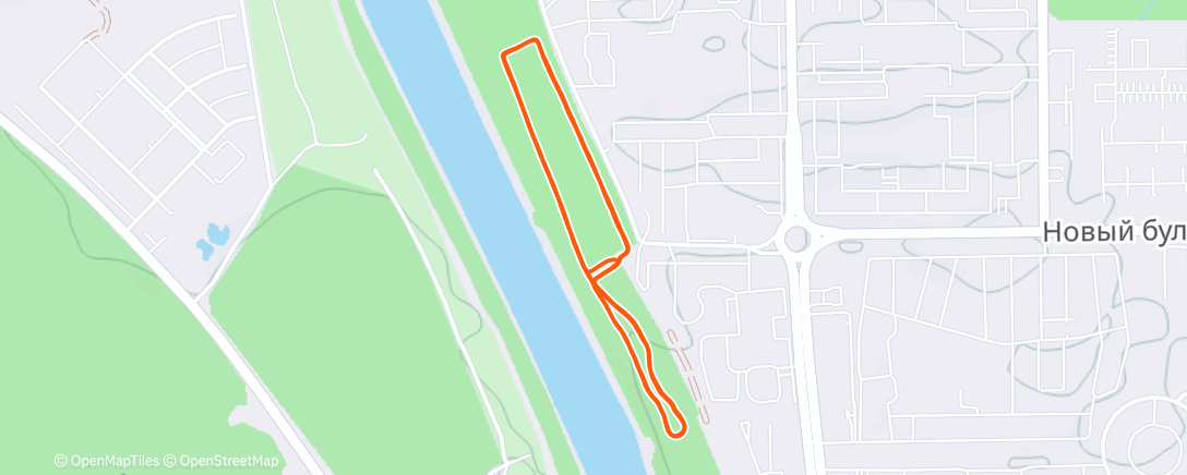 Map of the activity, Morning Run