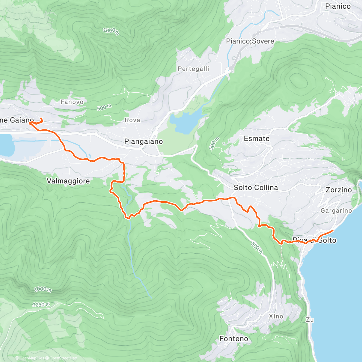 Map of the activity, From IIseo to Endine
