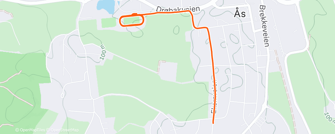 Map of the activity, Afternoon Run