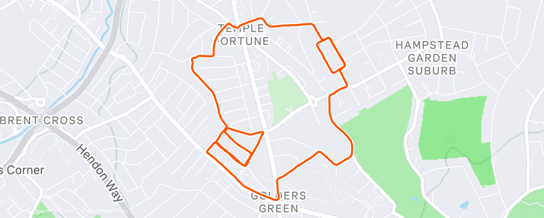 Map of the activity, Morning Run