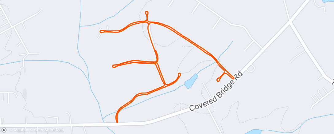 Map of the activity, Afternoon Run