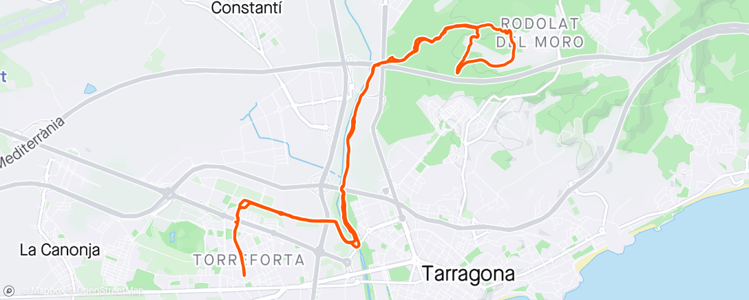 Map of the activity, Megamo e-bike test by biciescapa tarragona