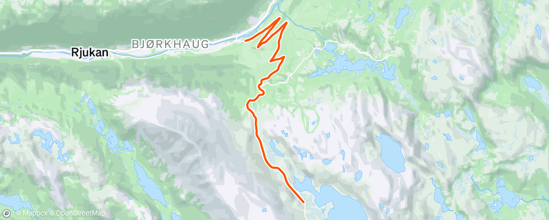 Map of the activity, End of Norseman