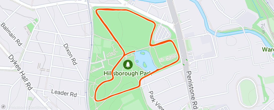 Map of the activity, Morning Run