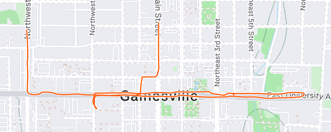 Map of the activity, Lunch Run