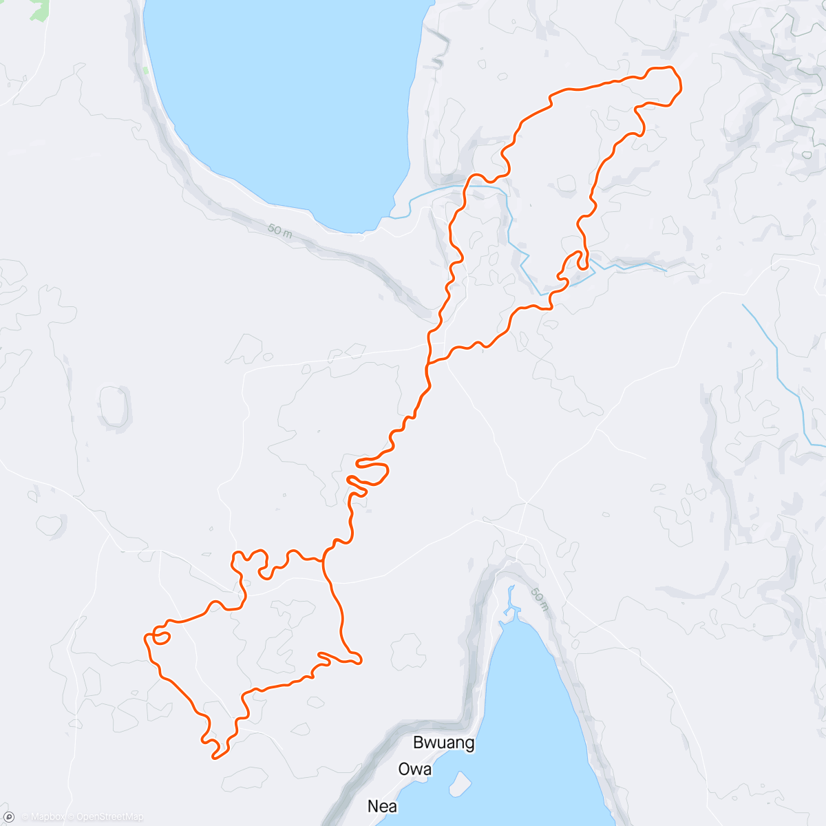 アクティビティ「Zwift - Group Ride: L'Etape du Tour Main Stage: April on Country to Coastal in Makuri Islands」の地図