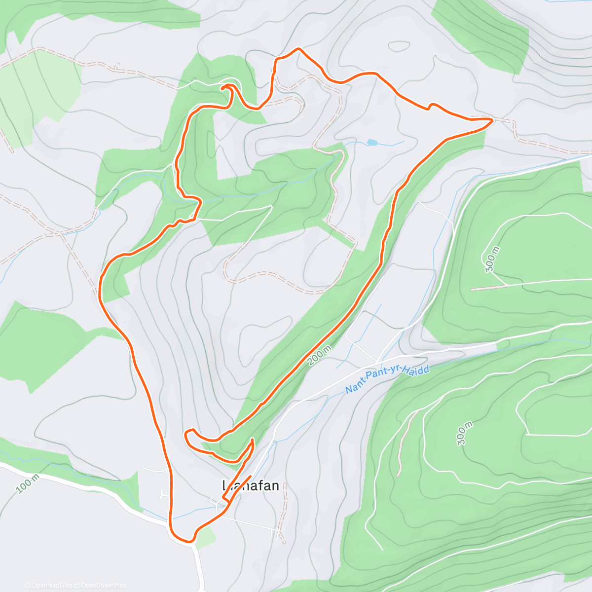 Карта физической активности (Chilled Llanafan loop)