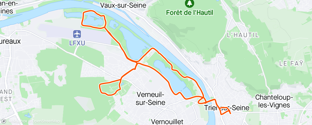 「Tour de vtt tranquillou」活動的地圖