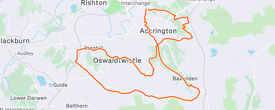 Map of the activity, Morning Mountain Bike Ride