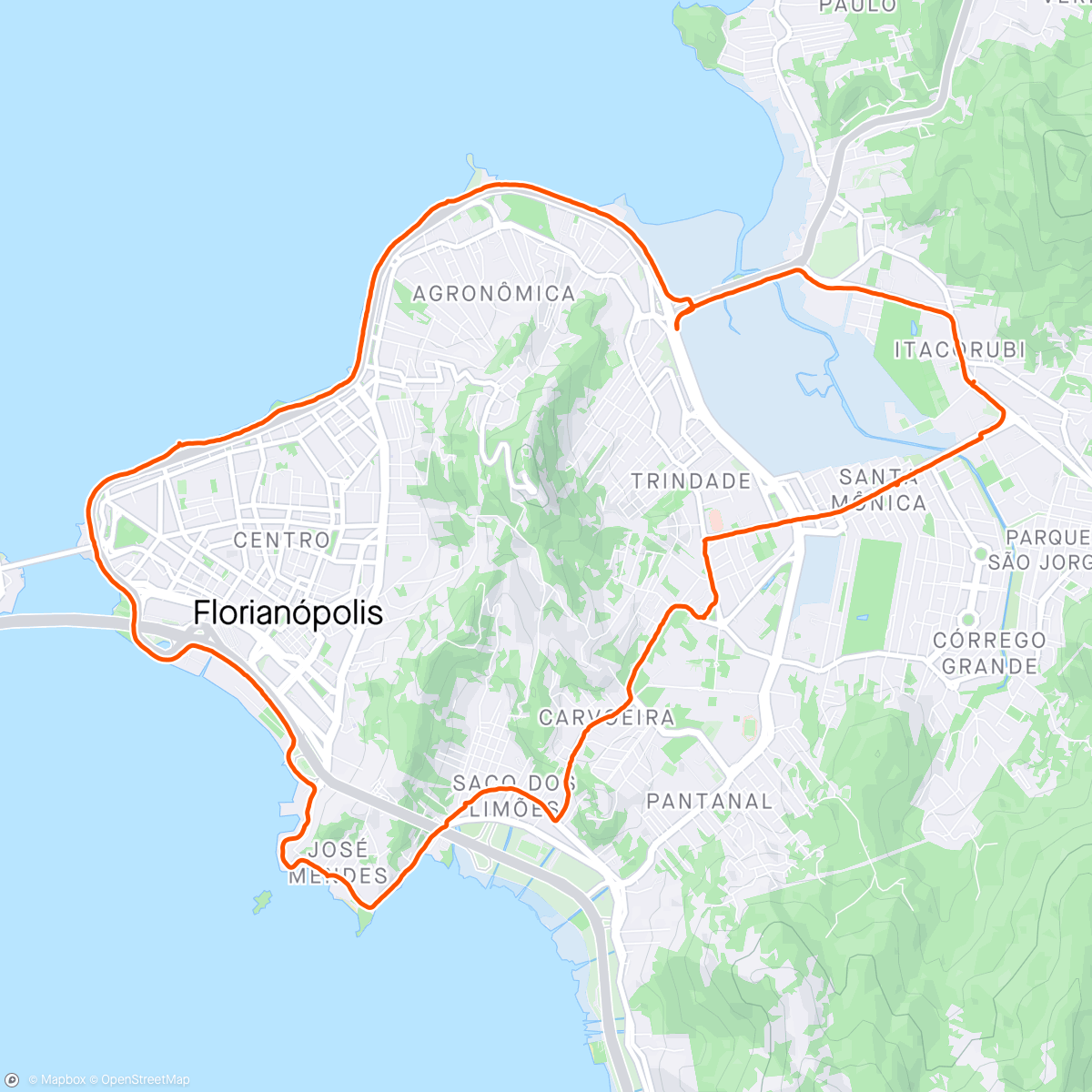 アクティビティ「Caminhada urbana com o Floripa trekking」の地図