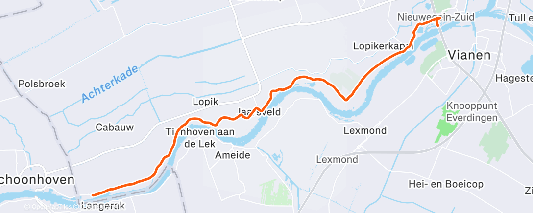 Карта физической активности (Afternoon Ride)