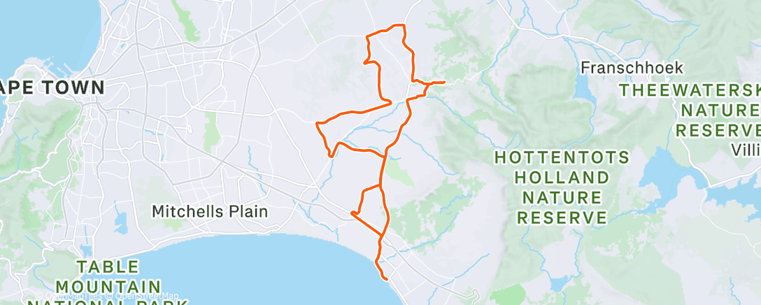 Map of the activity, Morning Ride