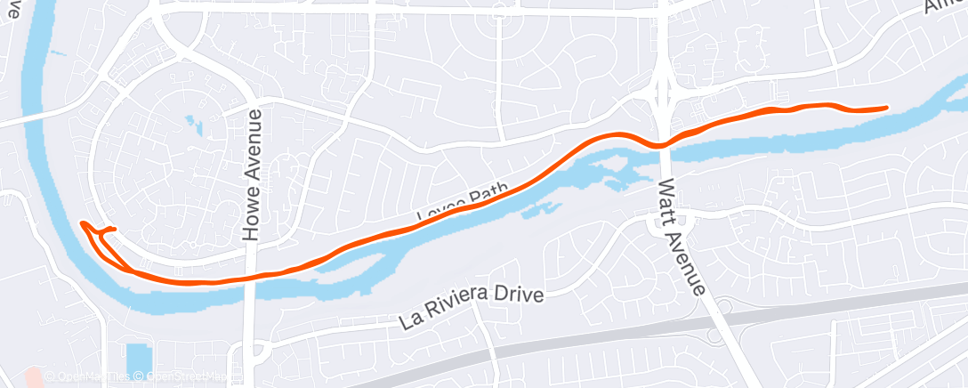 Map of the activity, Morning Run