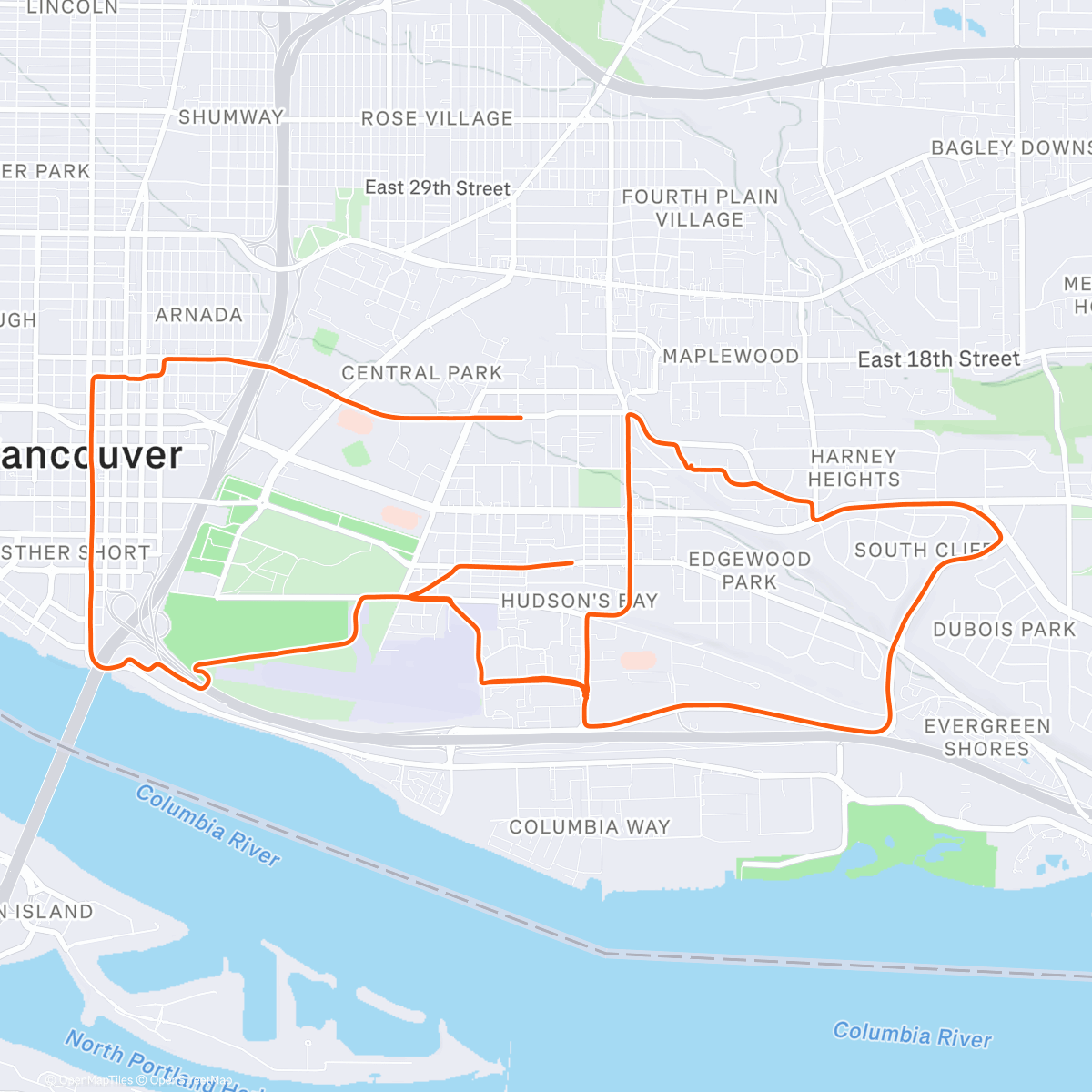 Map of the activity, Commute